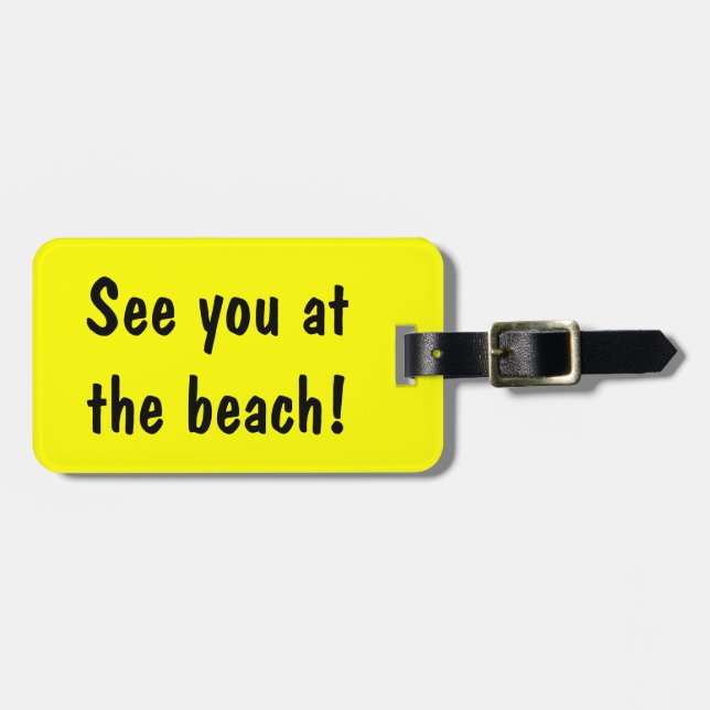 Bis zum Strand | Gepäcktasche und Koffer Gepäckanhänger (Vorderseite horizontal)