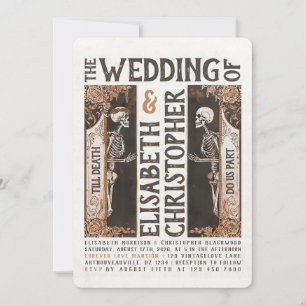 Bis zum Tod Art Nouveau Wedding Einladung