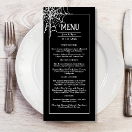 Bis zum Tod | Black Gothic Dark Hallowedding Menu Menükarte