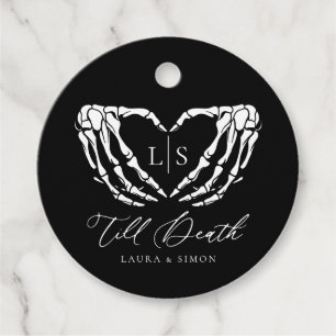 Bis zum Tod Chic Moderne gotische Hochzeit Geschenkanhänger