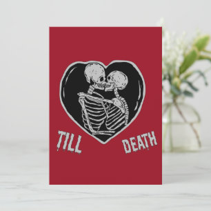 Bis zum Tod Emo Goth Valentinstag Feiertagskarte