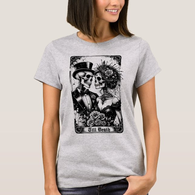 Bis zum Tod frisch verheiratete Tarot Card Entspan T-Shirt (Vorderseite)