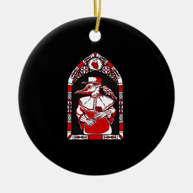 Bis zum Tod führen wir zum Teil Pest Ärztliche Lie Keramik Ornament (Vorne)