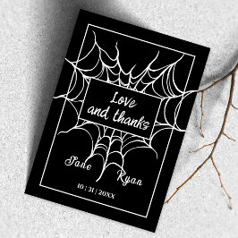 Bis zum Tod | Gothic Black HalloWedding Vielen Dan Dankeskarte