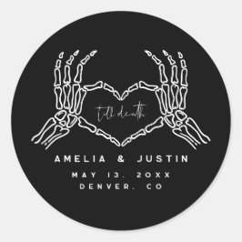 Bis zum Tod Halloween Gastgeschenk Hochzeit Sticke Runder Aufkleber