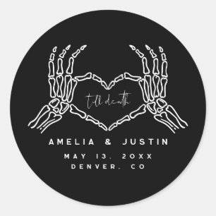 Bis zum Tod Halloween Gastgeschenk Hochzeit Sticke Runder Aufkleber