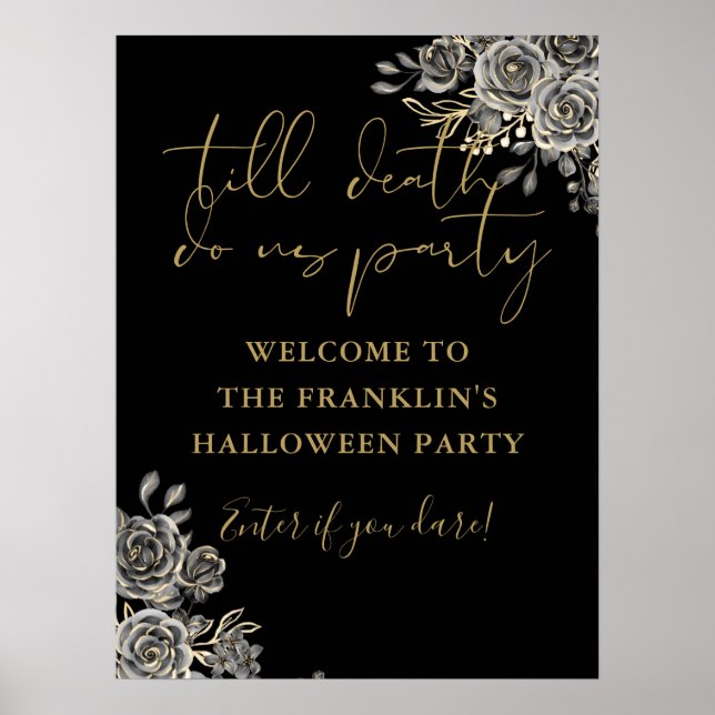 Bis zum Tod Halloween-Party Begrüßungszeichen Poster (Vorne)