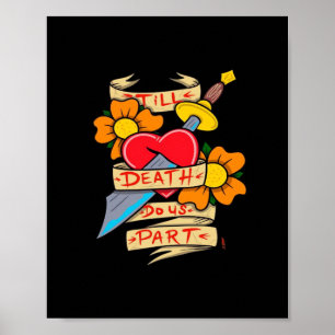 Bis zum Tod machen uns Teil Vintag Tattoo Classic Poster