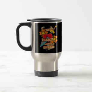Bis zum Tod machen uns Teil Vintag Tattoo Classic Reisebecher