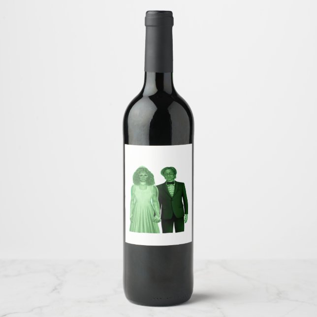 Bis zum Tod machen wir ein klassisches Design Weinetikett (Vorderseite)