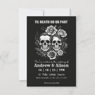 Bis zum Tod Machen wir ein Schädelpaar Rose Save The Date