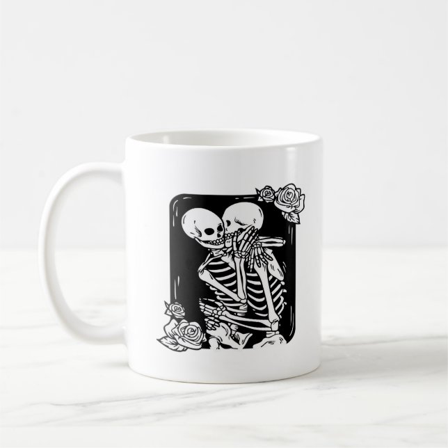 Bis zum Tod machen wir lustiges Design Kaffeetasse (Links)