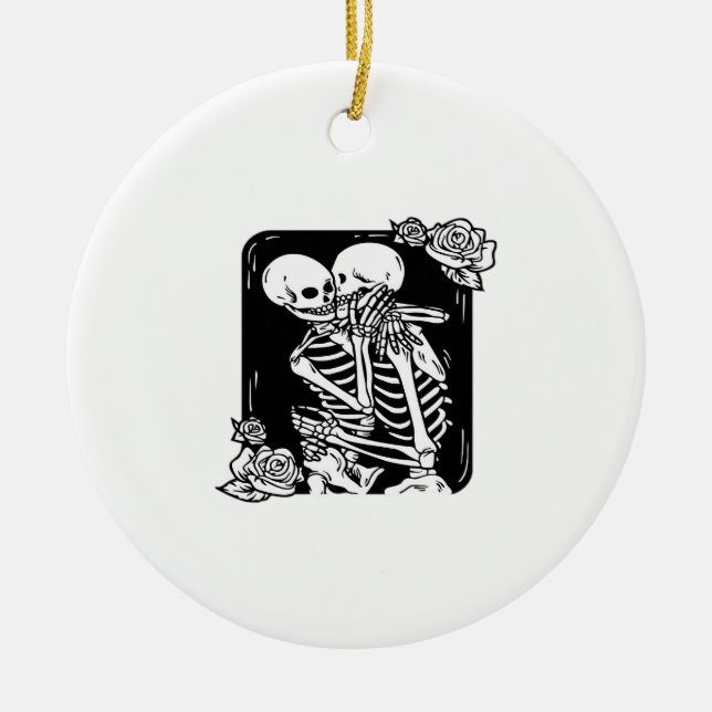 Bis zum Tod machen wir lustiges Design Keramik Ornament (Vorne)