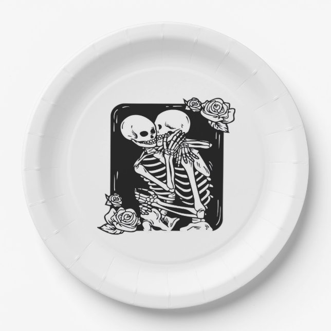 Bis zum Tod machen wir lustiges Design Pappteller (Vorderseite)