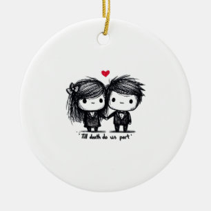 Bis zum Tod machen wir Teil Classic - Liebe Herbst Keramik Ornament