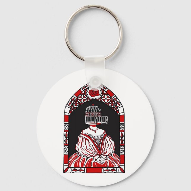 Bis zum Tod machen wir Teil gekämmte Vögel klassis Schlüsselanhänger (Vorderseite)