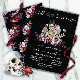 Bis zum Tod machen wir Teil Goth Skeleton Bride &  Einladung