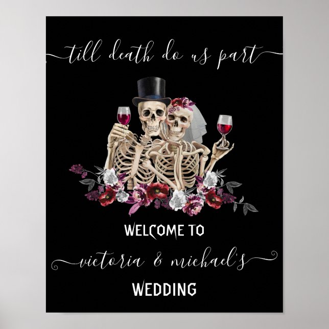 Bis zum Tod machen wir Teil Goth Skeleton Bride &  Poster (Vorne)