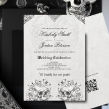 Bis zum Tod machen wir Teil Gothic Wedding QR Code