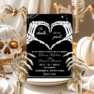 Bis zum Tod machen wir Teil gotische Halloween-Hoc Einladung