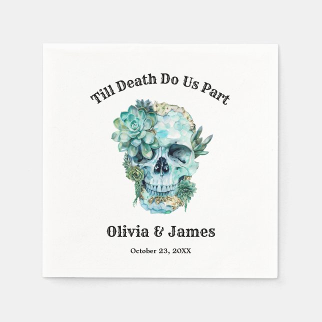 Bis zum Tod machen wir Teil gotische Halloween-Hoc Serviette (Vorderseite)