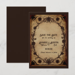 Bis zum Tod machen wir Teil gotische Hochzeit Save The Date