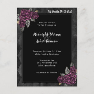 Bis zum Tod machen wir Teil gotische Rose Black We Postkarte