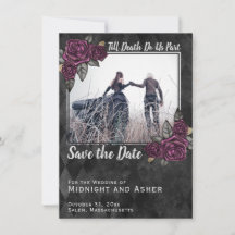 Bis zum Tod machen wir Teil gotische Save the Date