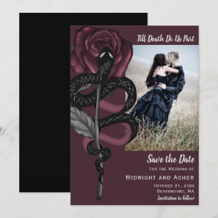 Bis zum Tod machen wir Teil gotische Schlange Save The Date