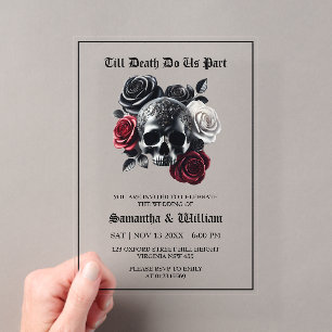 Bis zum Tod machen wir Teil gotische Schwarze Hoch Acryleinladungen