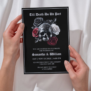 Bis zum Tod machen wir Teil gotische Schwarze Hoch Einladung