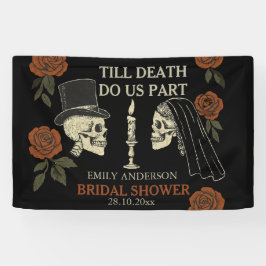 Bis zum Tod machen wir Teil Halloween-Brautparty Banner