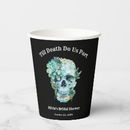 Bis zum Tod machen wir Teil Halloween-Brautparty Pappbecher