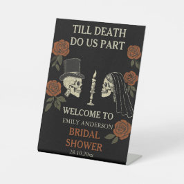 Bis zum Tod machen wir Teil Halloween-Brautparty Sockelschild