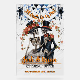 Bis zum Tod machen wir Teil Halloween Hochzeit Acrylschild