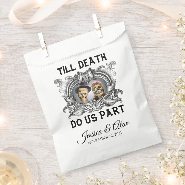 Bis zum Tod machen wir Teil Halloween Hochzeit Geschenktütchen (Ausgeschnitten)