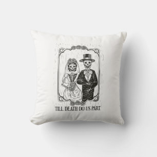 Bis zum Tod machen wir Teil Skelett Hochzeitscoupe Kissen