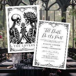 Bis zum Tod machen wir Teil Tarot Hochzeit Einladu Einladung