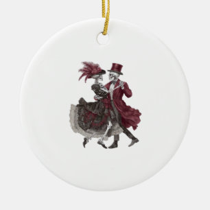 Bis zum Tod machen wir Teil - Viktorianisches Skel Keramik Ornament