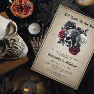 Bis zum Tod machen wir Teil Vintage Halloween-Hoch Einladung