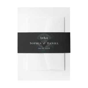 Bis zum Tod Monogramm Hochzeit Einladungsbanderole