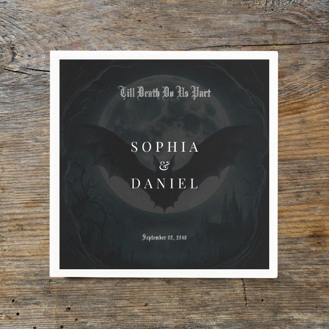 Bis zum Tod romantische Fledermäuse Mondlicht goti Serviette (Von Creator hochgeladen)