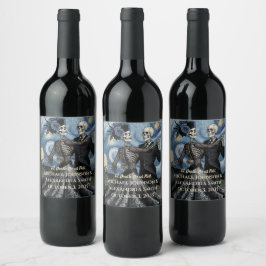 Bis zum Tod Skelett Van Gogh Gothic Hochzeitsgesch Weinetikett