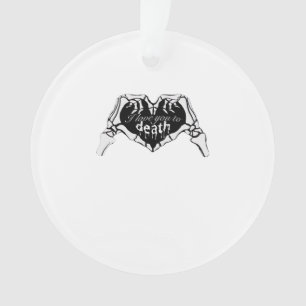 bis zum Tod: Skeletthand Herz Ornament