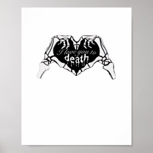 bis zum Tod: Skeletthand Herz Poster