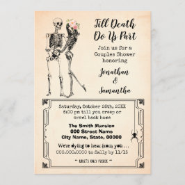 Bis zum Tod teilen wir Paare Dusche halber Einladung