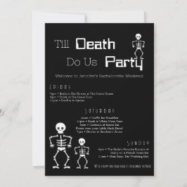 Bis zum Tod tun uns Party Bachelorette Strecke Einladung