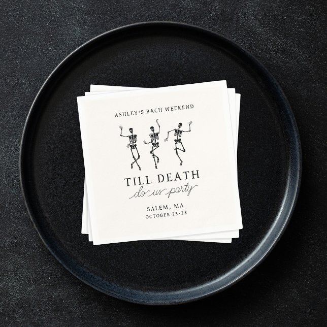 Bis zum Tod tun uns Party Bachelorette Wochenende Serviette (Von Creator hochgeladen)