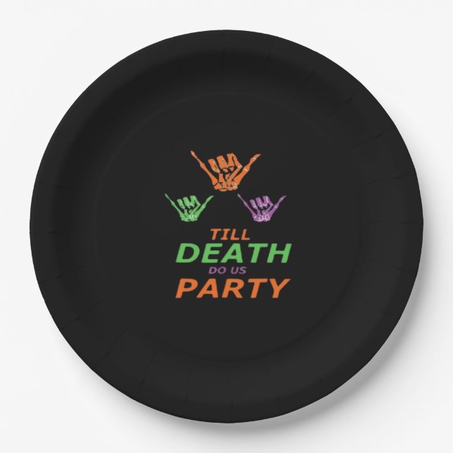 Bis zum Tod tun uns Party Classic Pappteller (Vorderseite)