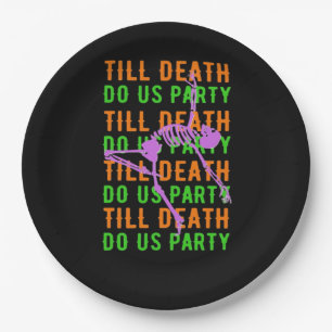 Bis zum Tod tun uns Party Funny Halloween Verlobun Pappteller